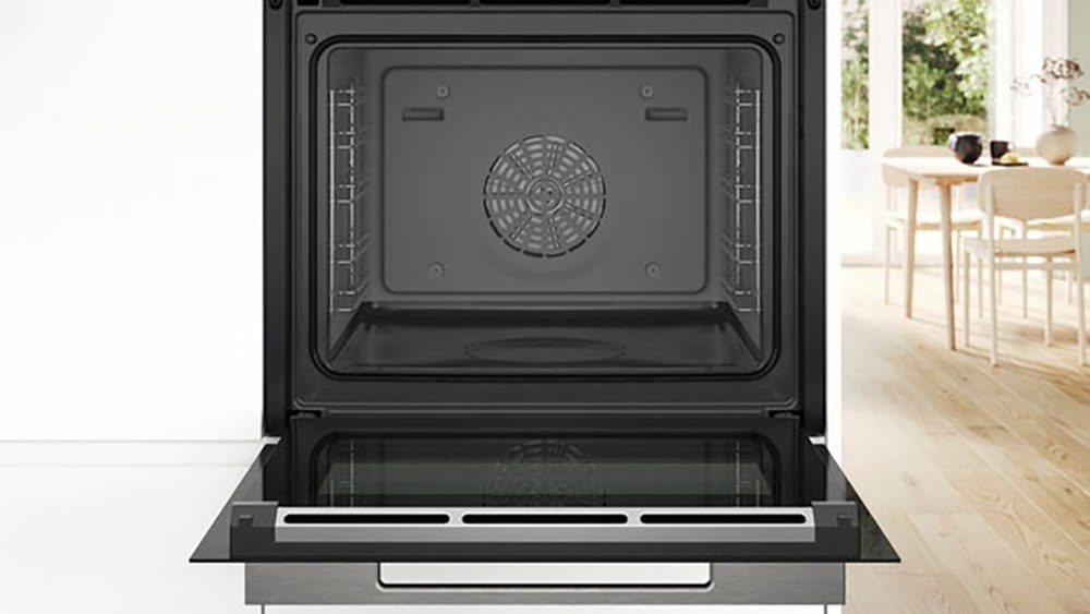BOSCH Dampfbackofen Serie 8 HSG7584B1, mit Teleskopauszug nachrüstbar, ecoClean Direct