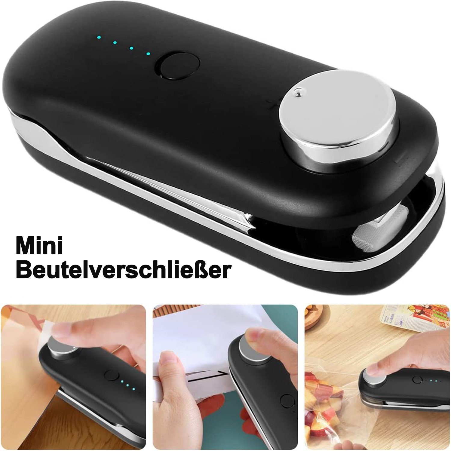 zggzerg Vakuumierer Vakuumierer Mini Folienschweißgerät USB-Aufladung,Vakuumierer 2 in 1