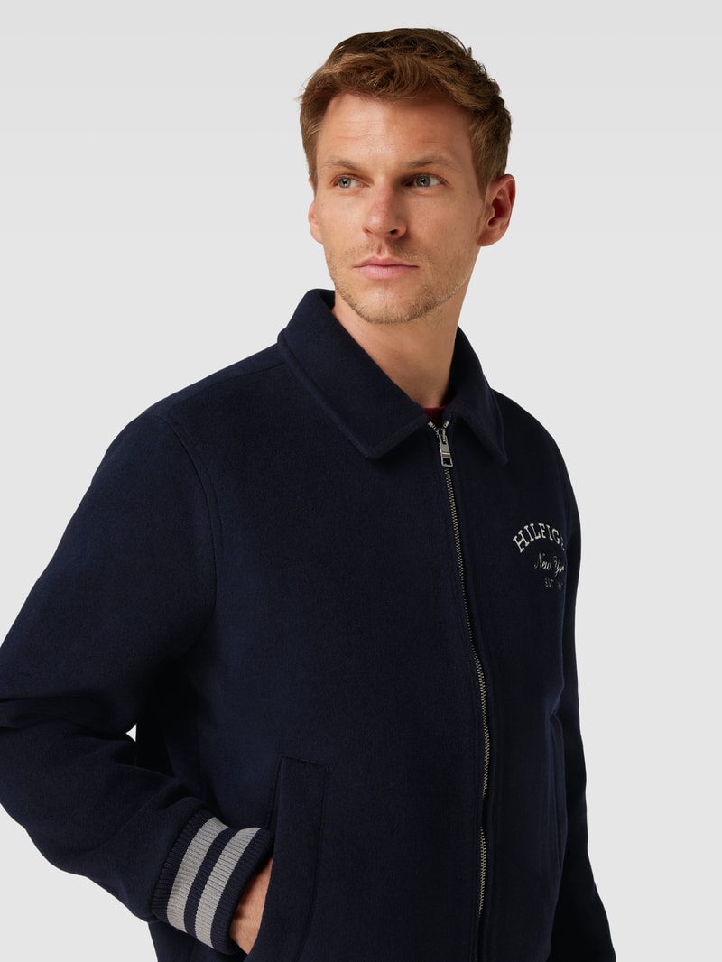 Bomberjacke mit Umlegekragen in marineblau