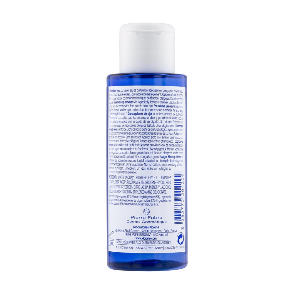 Klorane Bleuet Démaquillant Yeux 100ml Démaquillant yeux