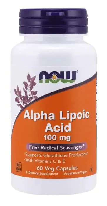 Now Foods kapsule s alfa lipoičnom kiselinom, vitaminom C i vitaminom E od 100 mg