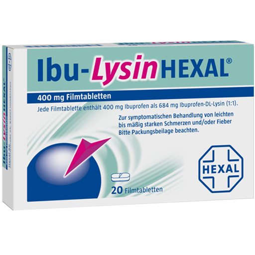 IBU-LYSINHEXAL Filmtabletten  20 St  Filmtabletten