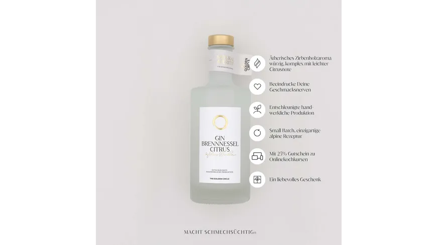 THE GOLDEN CIRCLE Gin Brennnessel Citrus by Vitus Winkler 350 ml