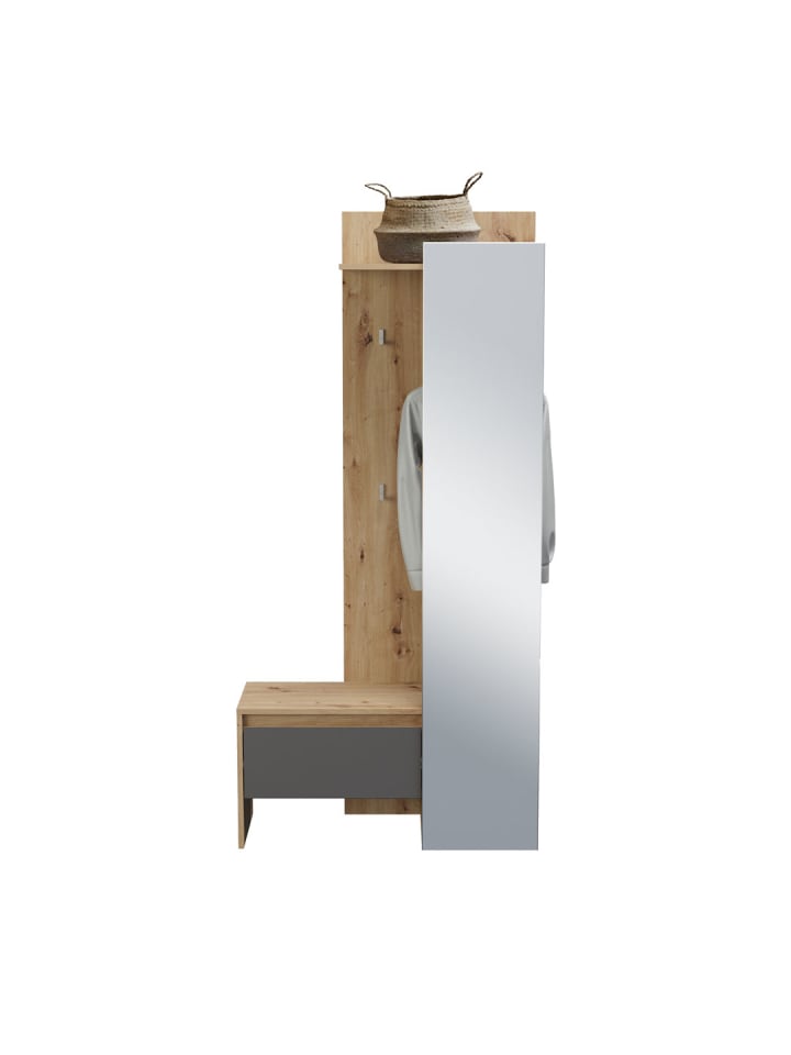 ebuy24 Garderobenaufstellung Torino Eiche Dekor 90 x 39 cm günstig kaufen onesize