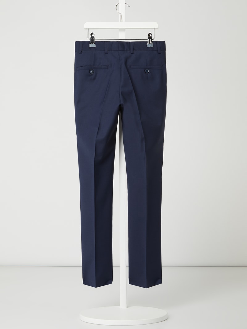 Slim Fit Chino mit Schurwoll-Anteil in blau