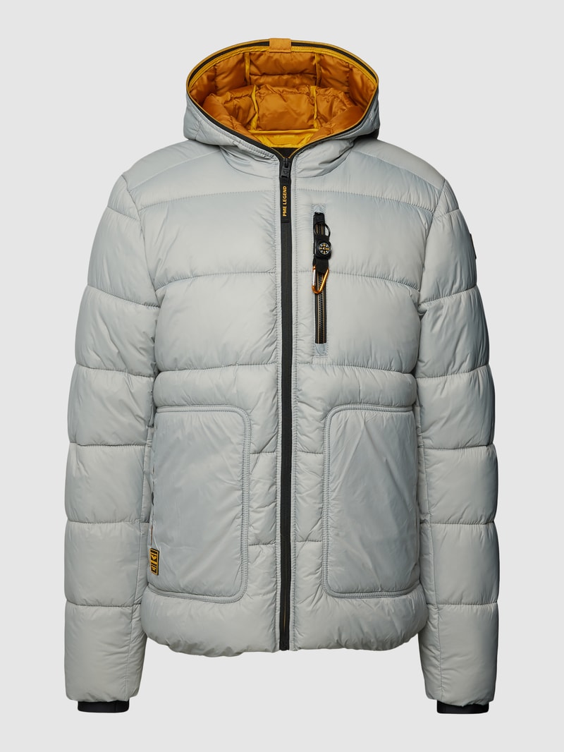 Steppjacke mit Kapuze Modell 'SKYCONTROL' in silber