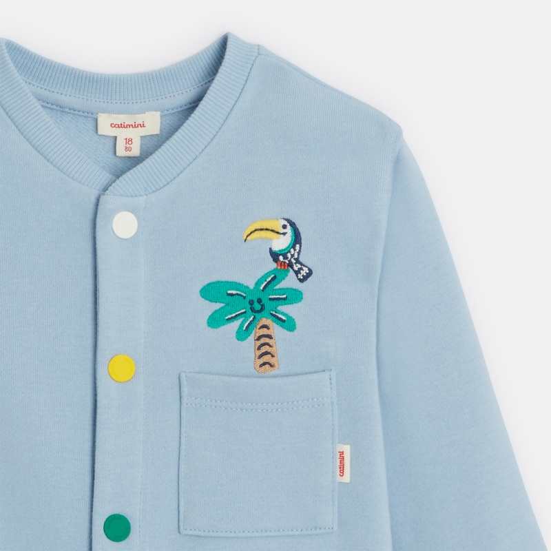 Combinaison bébé bleue à motifs Catimini