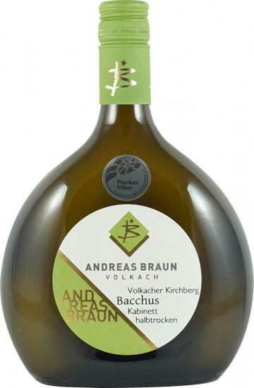 2022 Volkacher Kirchberg Bacchus Kabinett halbtrocken - Weingut Andreas Braun