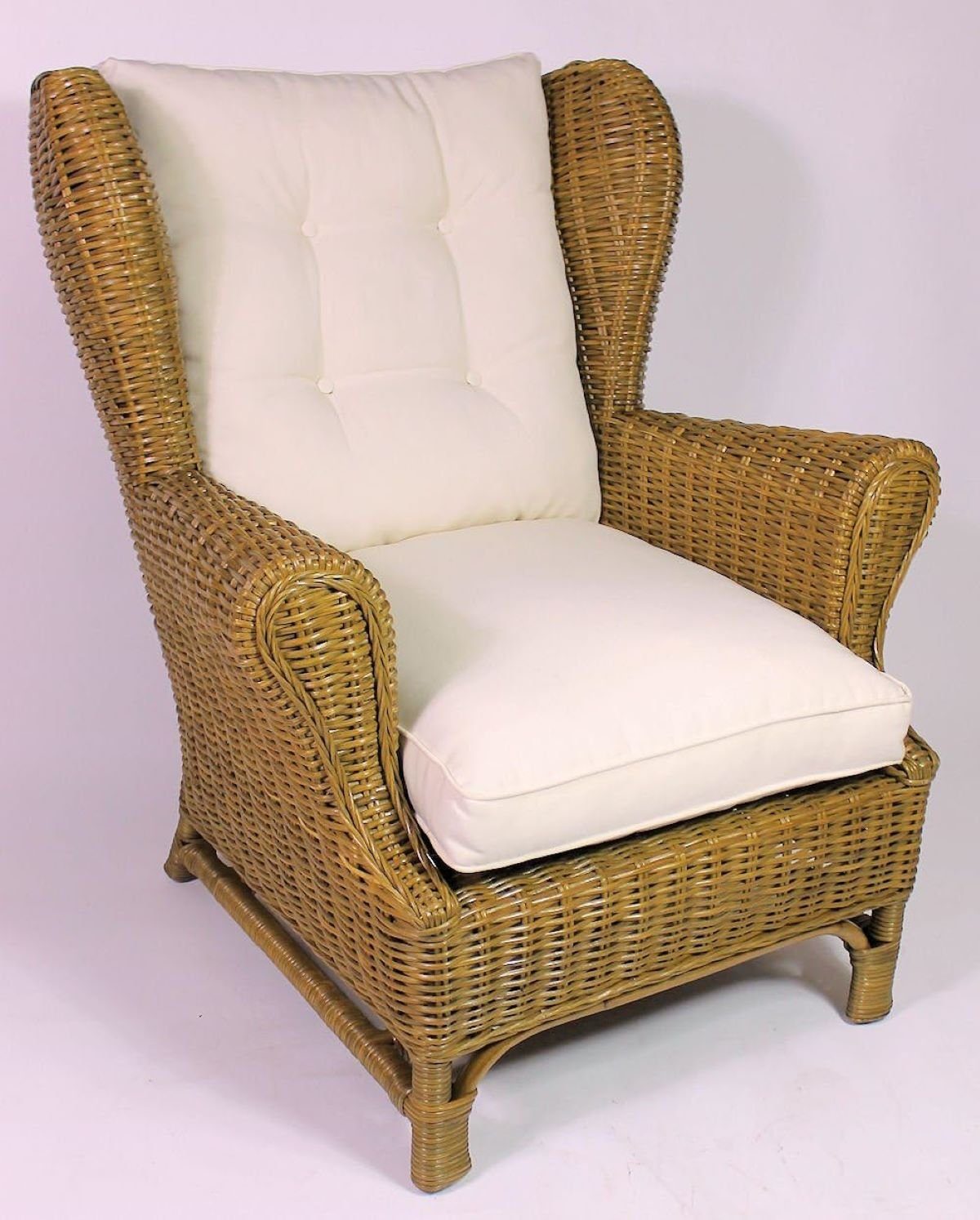 Rattani Rattanstuhl Rattansessel Rattan Ohrensessel King Chair honig