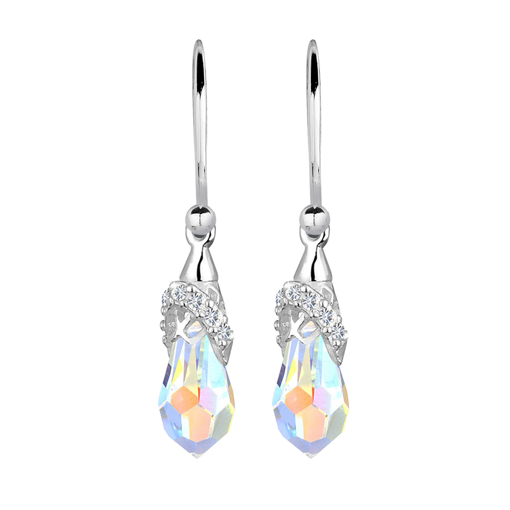 Elli Elli Boucles d'Oreilles Pendentifs en Cristaux Argent Sterling 925 Boucles d'oreilles