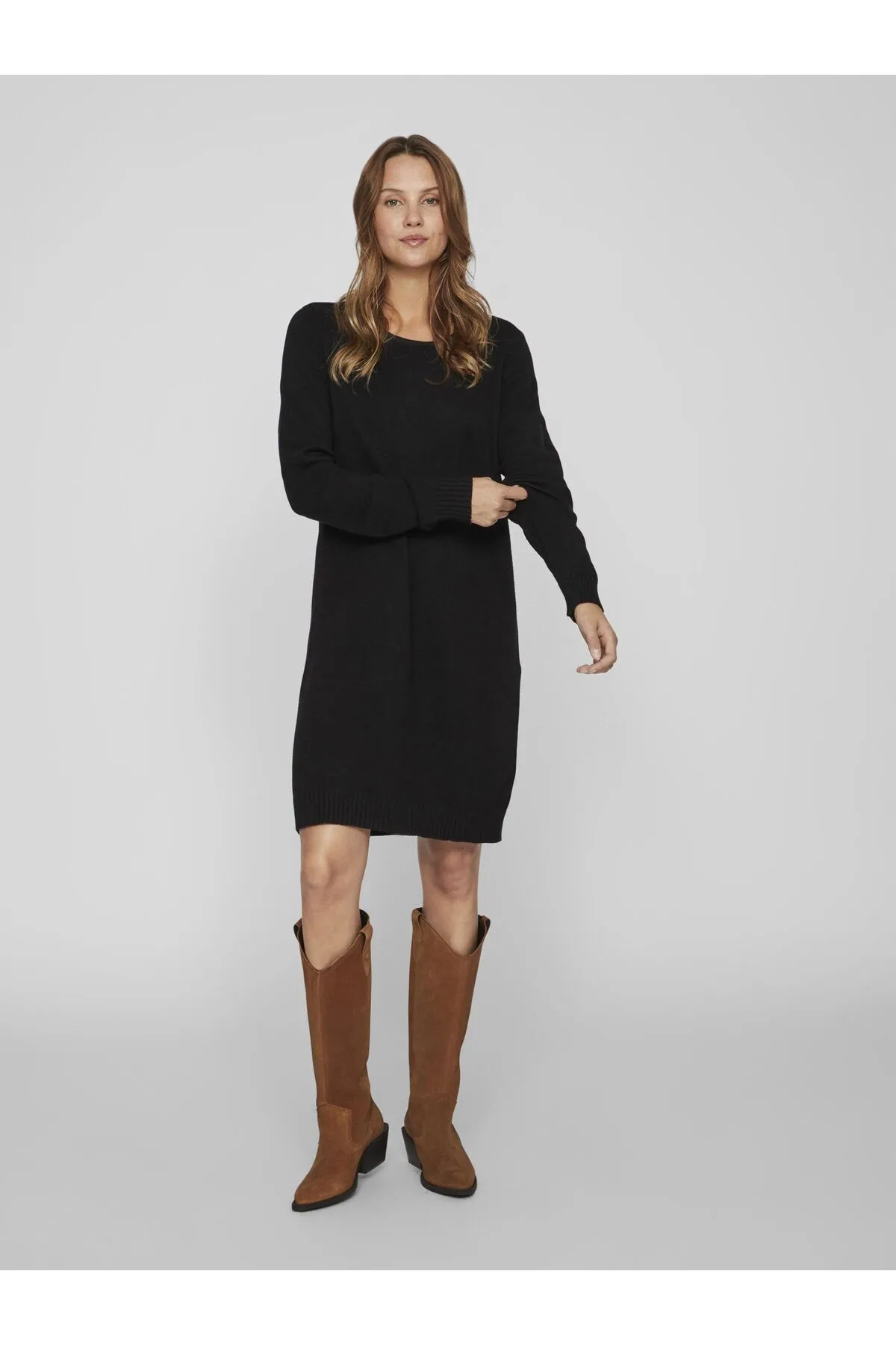 VILA  Langärmeliges Strickkleid