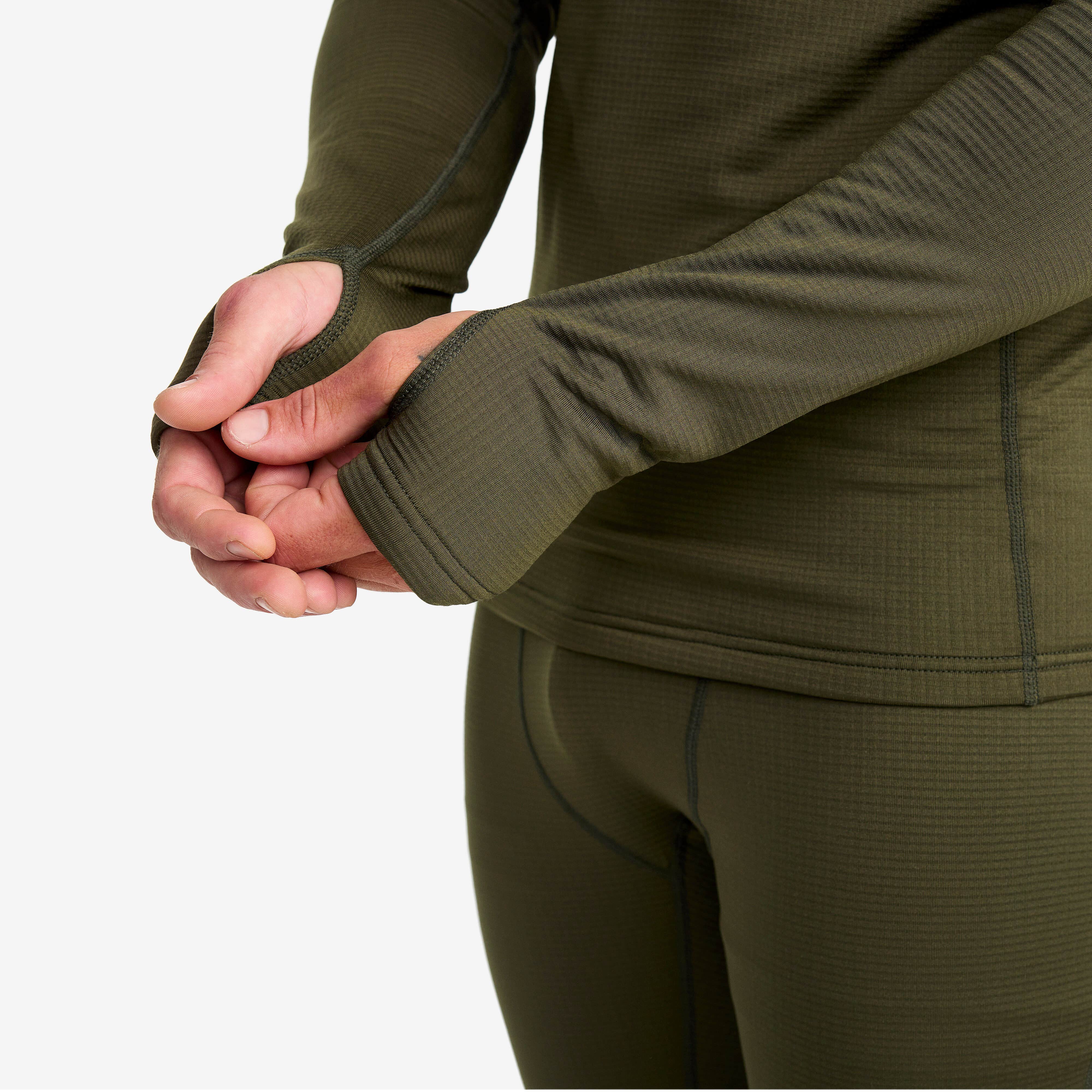 Waffle 1/2 Zip Baselayer Top Homme Grape Leaf