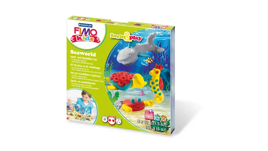 STAEDTLER FIMO KIDS FORM&PLAY,SEAWORLD 4 x 42 g 168 g
