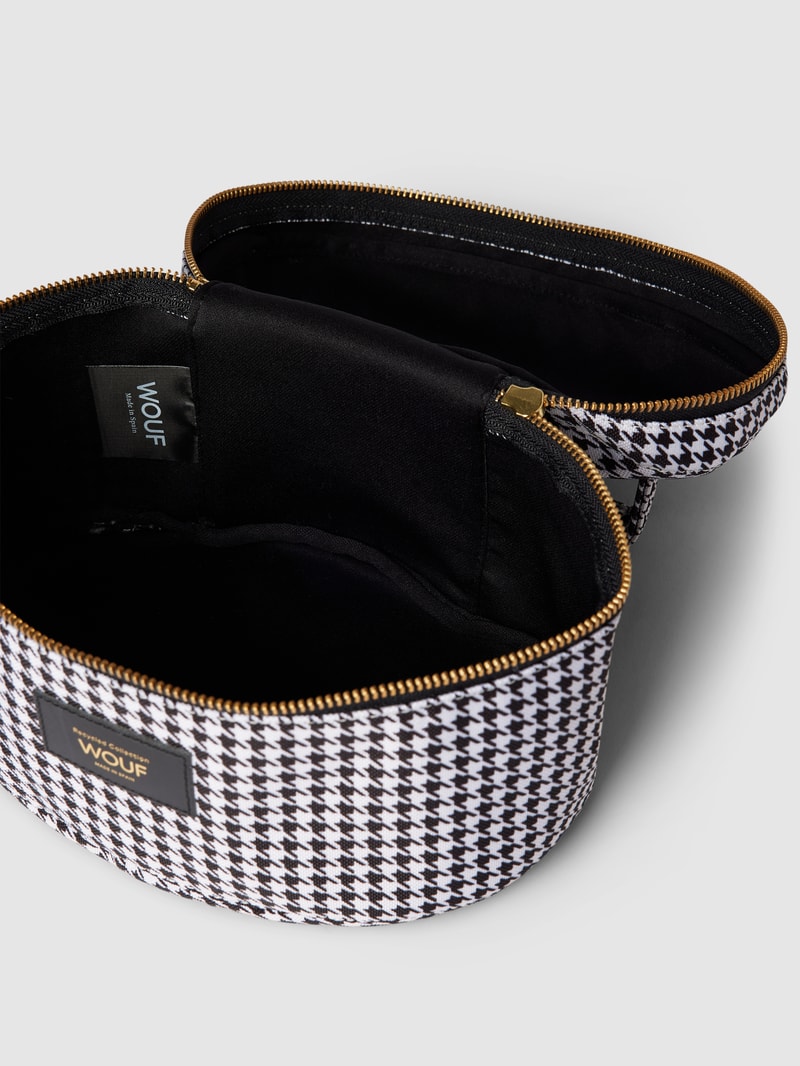 Kosmetiktasche mit kurzem Henkel Modell 'Celine' in schwarz