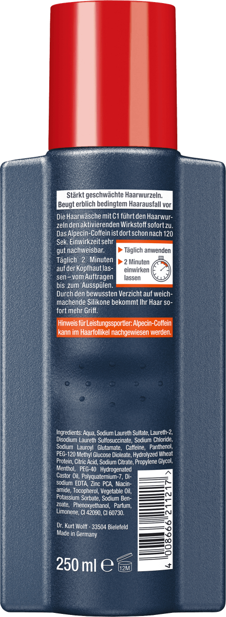Shampoo Coffein C1, 250 ml
