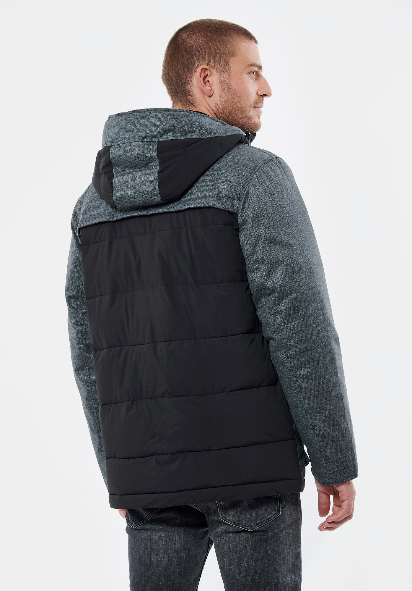 VEEN   Parka grise homme