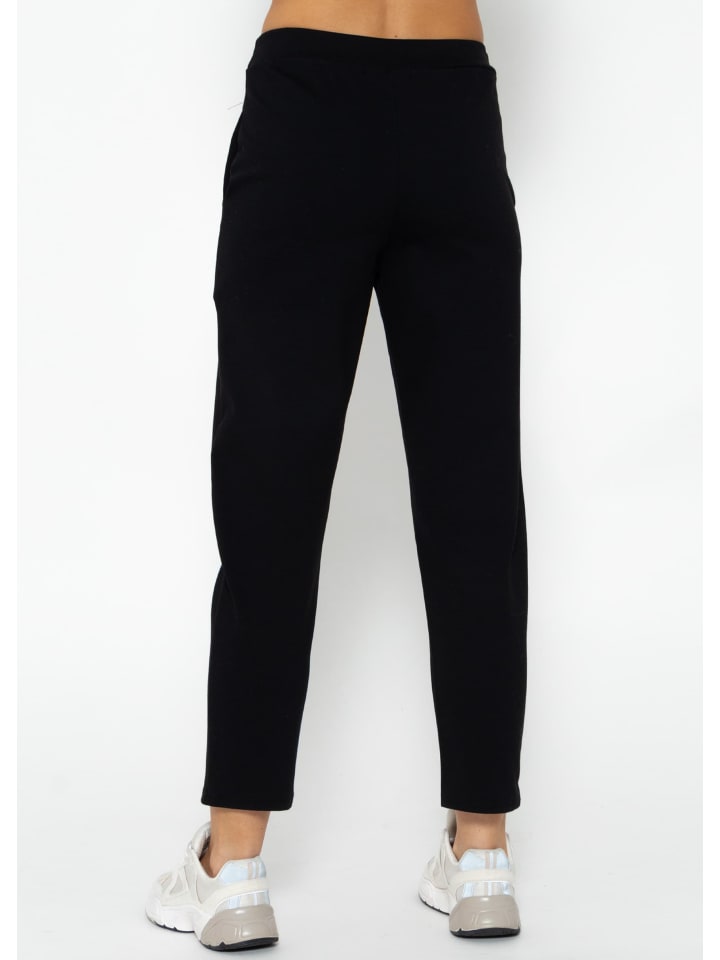 SASSYCLASSY Jersey Chinos in Schwarz günstig kaufen