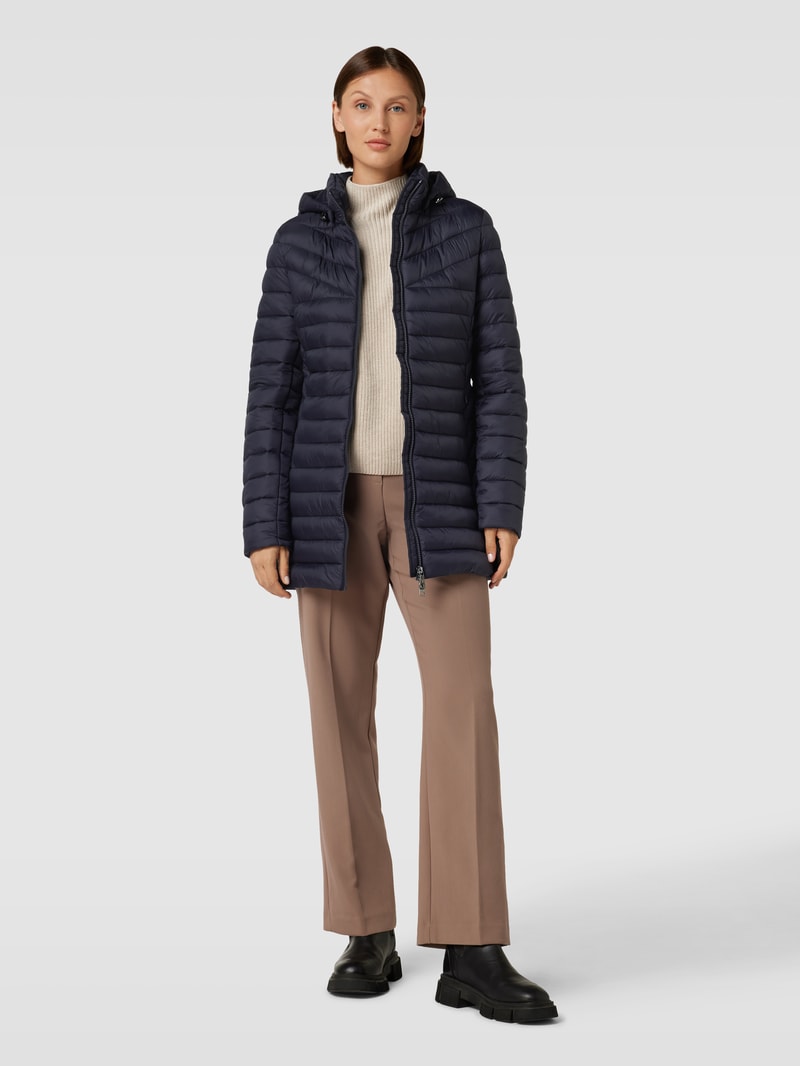 Steppjacke mit Reißverschlusstaschen in marineblau