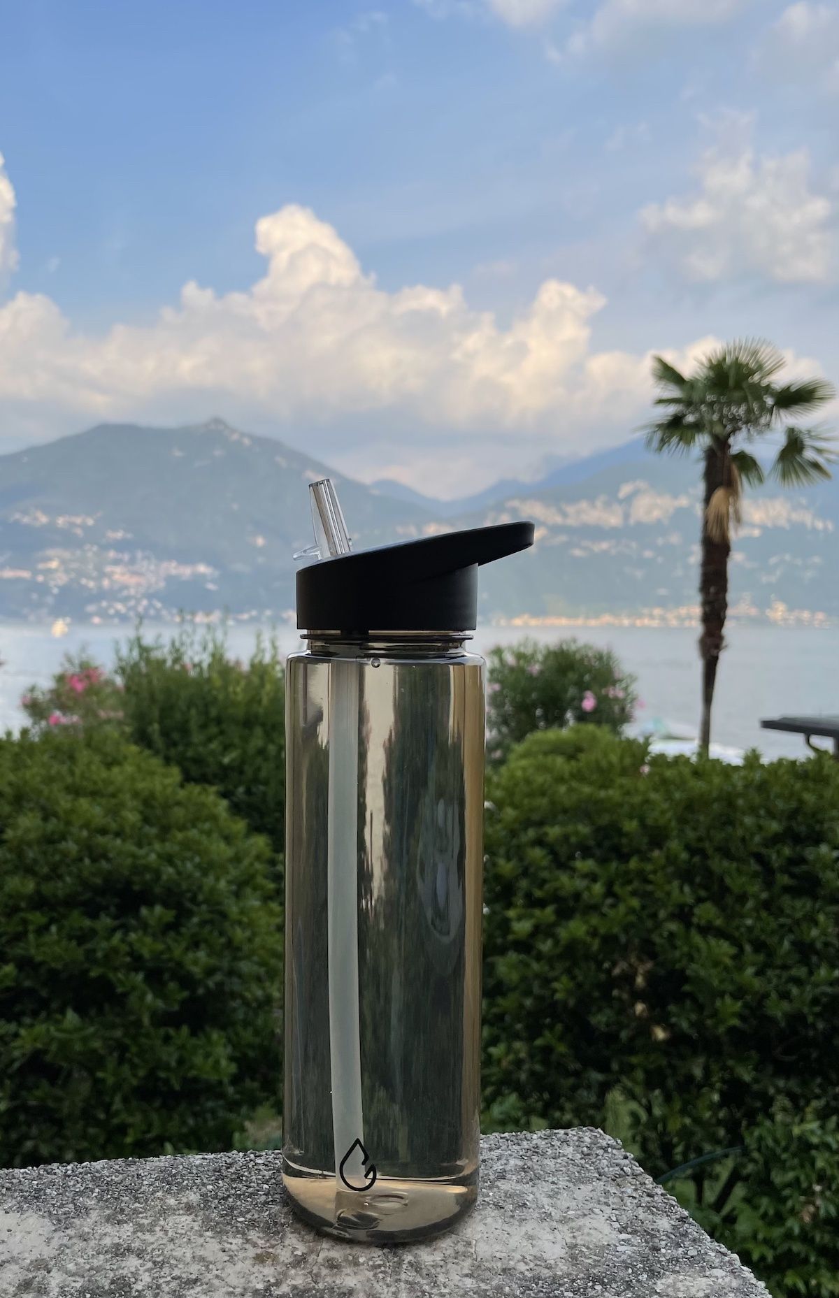 Wattamula 750-ml-transparente Wasserflasche mit Trinkhalm