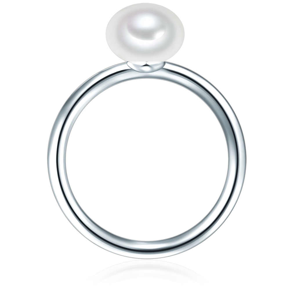 Valero Pearls Bague en argent Argent sterling Perle de culture d'eau douce en Argent Bague