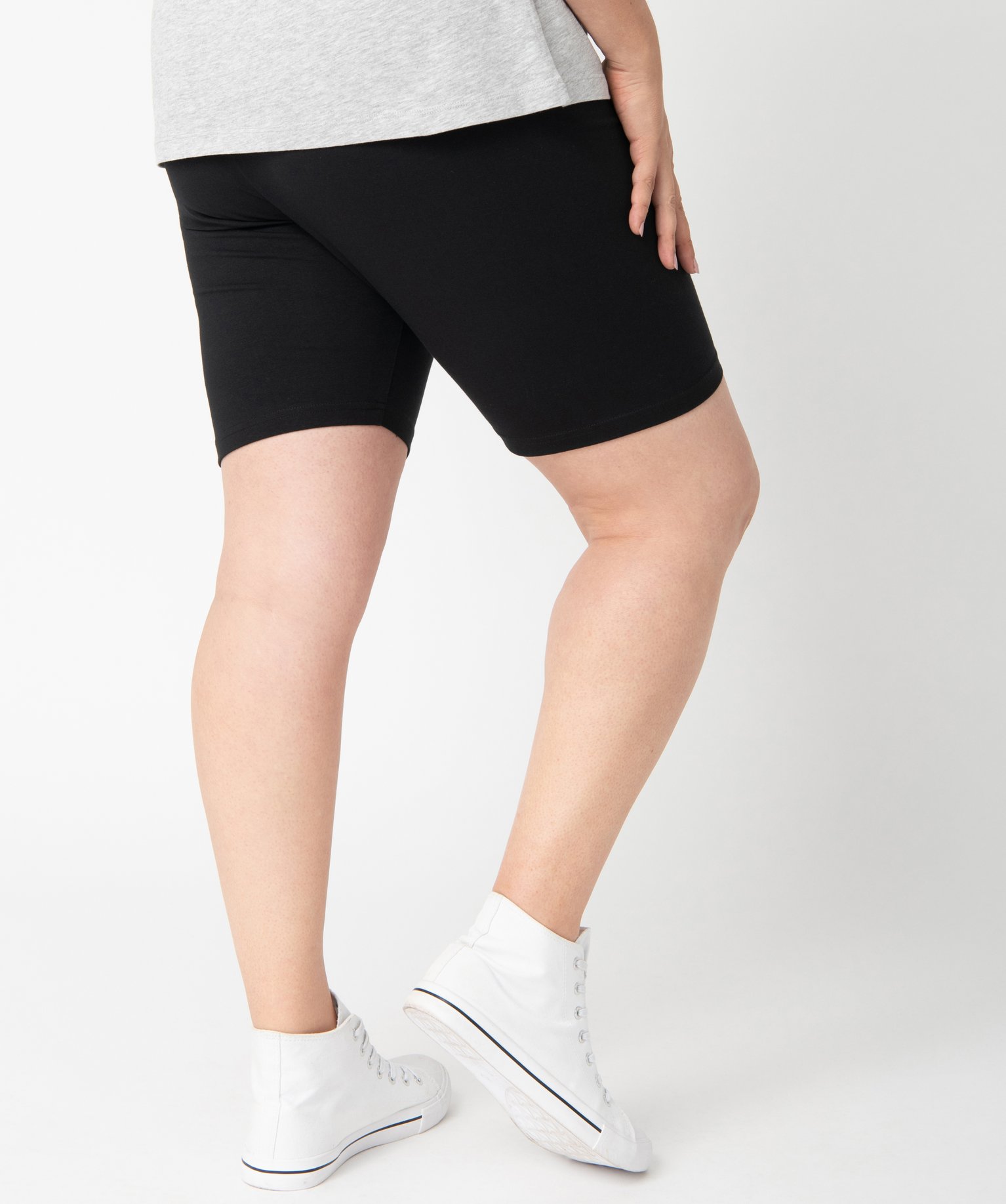 Short femme grande taille en maille extensible avec ceinture... noir | GEMO