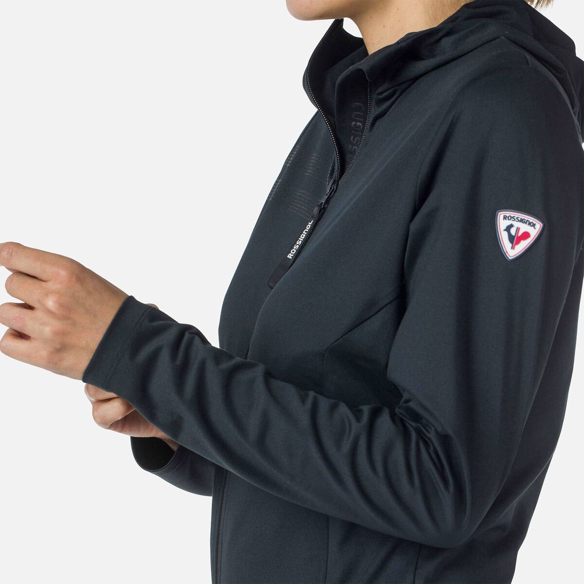 Eco Kapuzenpullover mit durchgehendem Reißverschluss für Damen