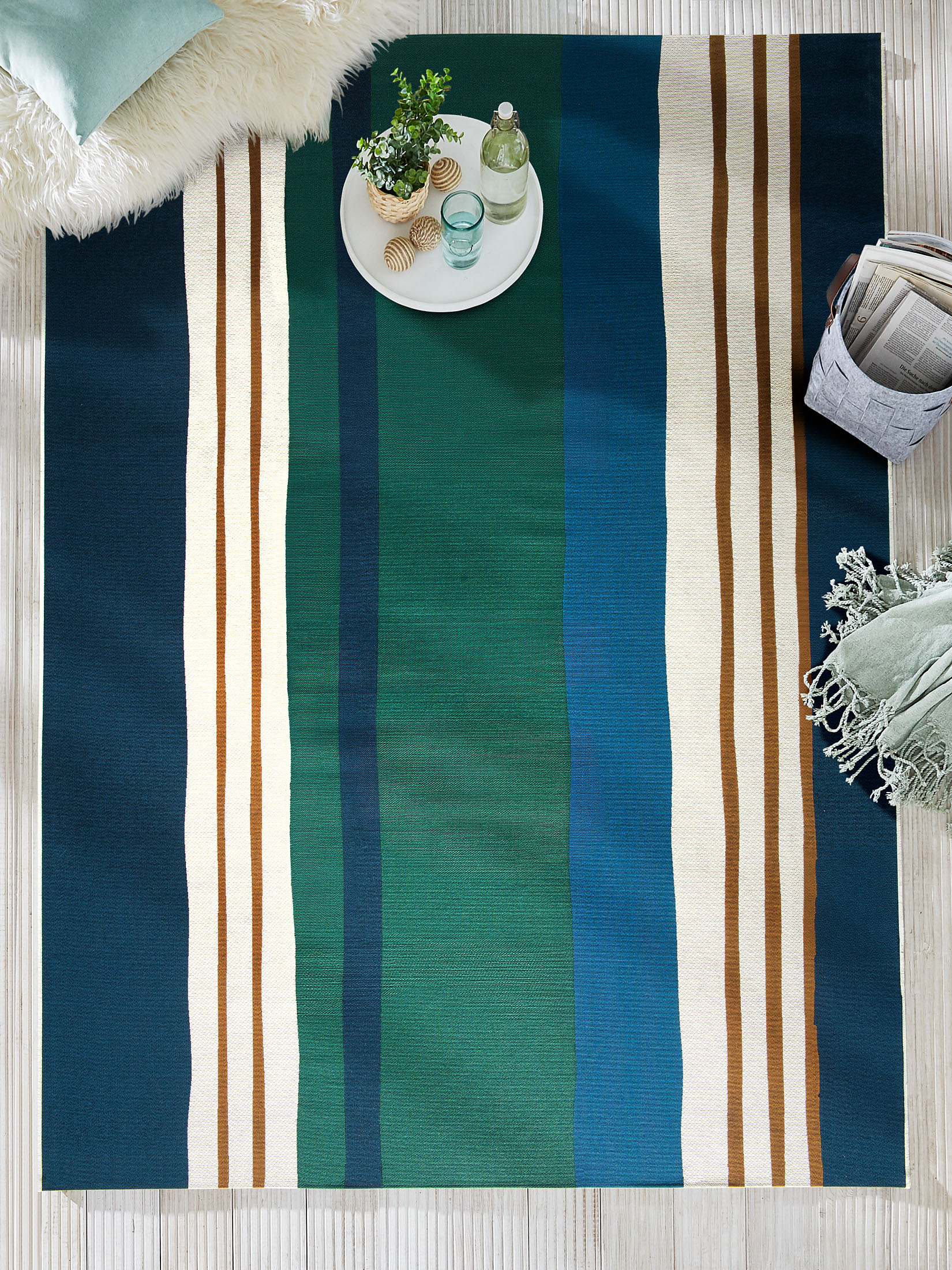 Lindos Outdoor-Teppich, Navy Blue
