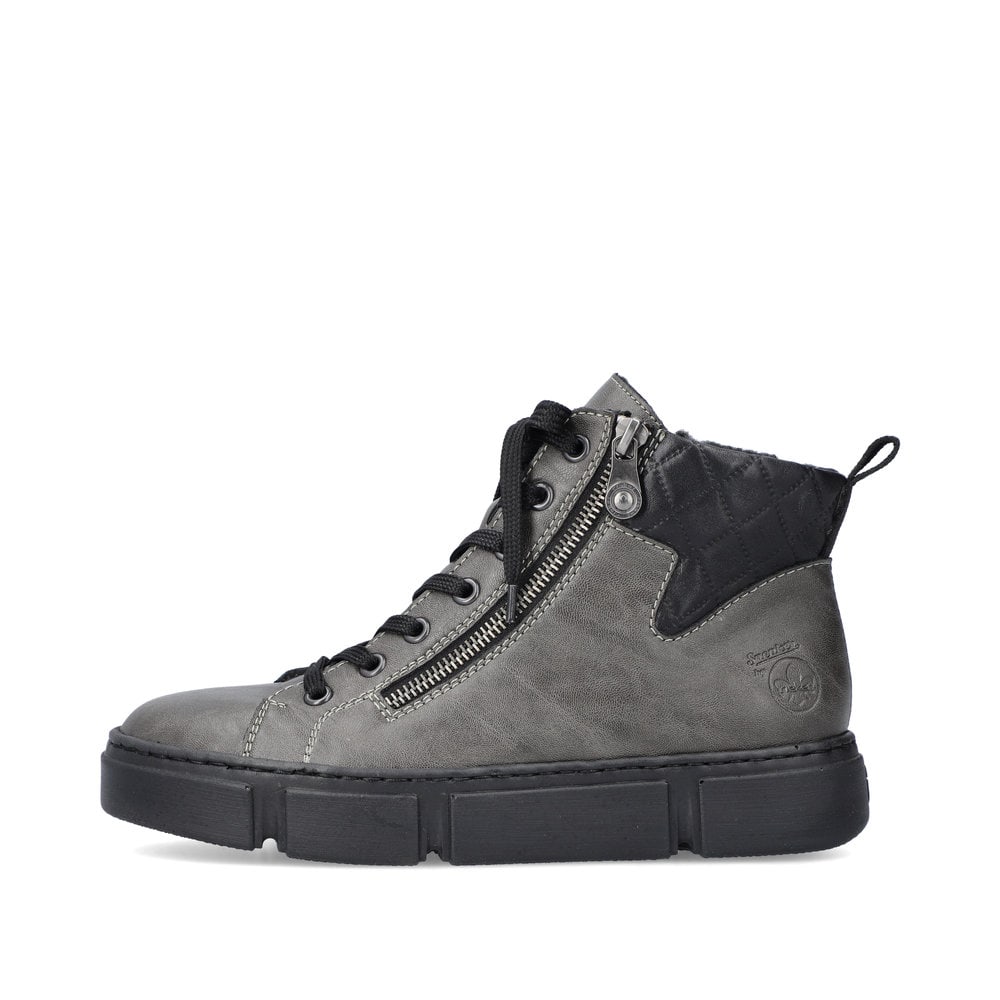 Rieker Damen Schnürstiefel anthrazit