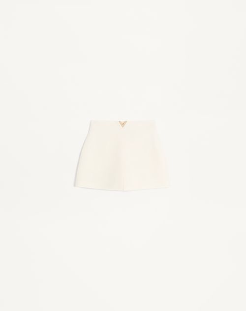 Shorts de crepe de alta costura