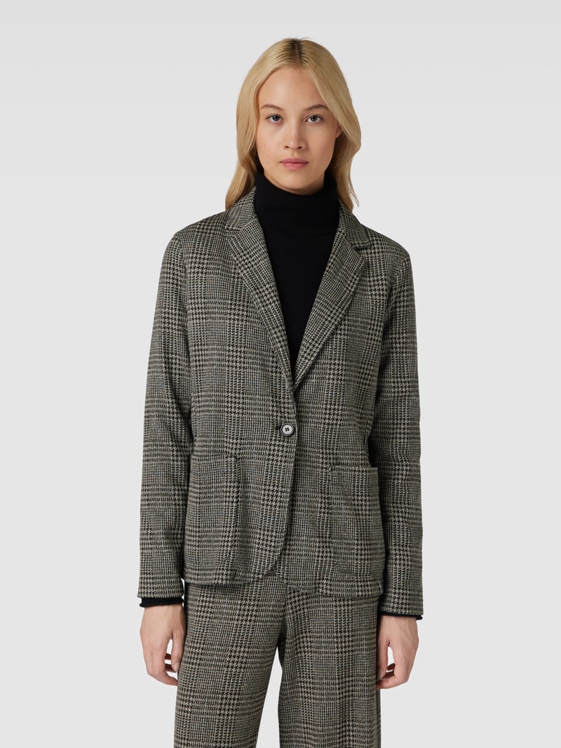 Blazer mit Webmuster Modell 'SPINETT' in mittelgrau