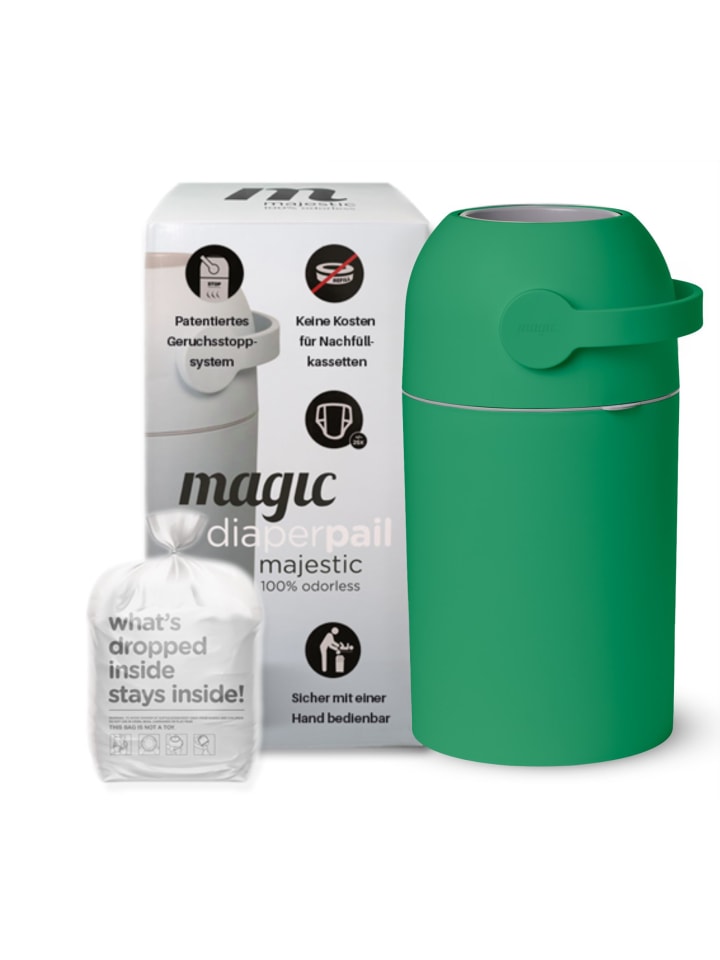 Kinderhaus Blaubär Magic Majestic Windeleimer mit 1er Nachfüllpack TOP in Green Green günstig kaufen onesize
