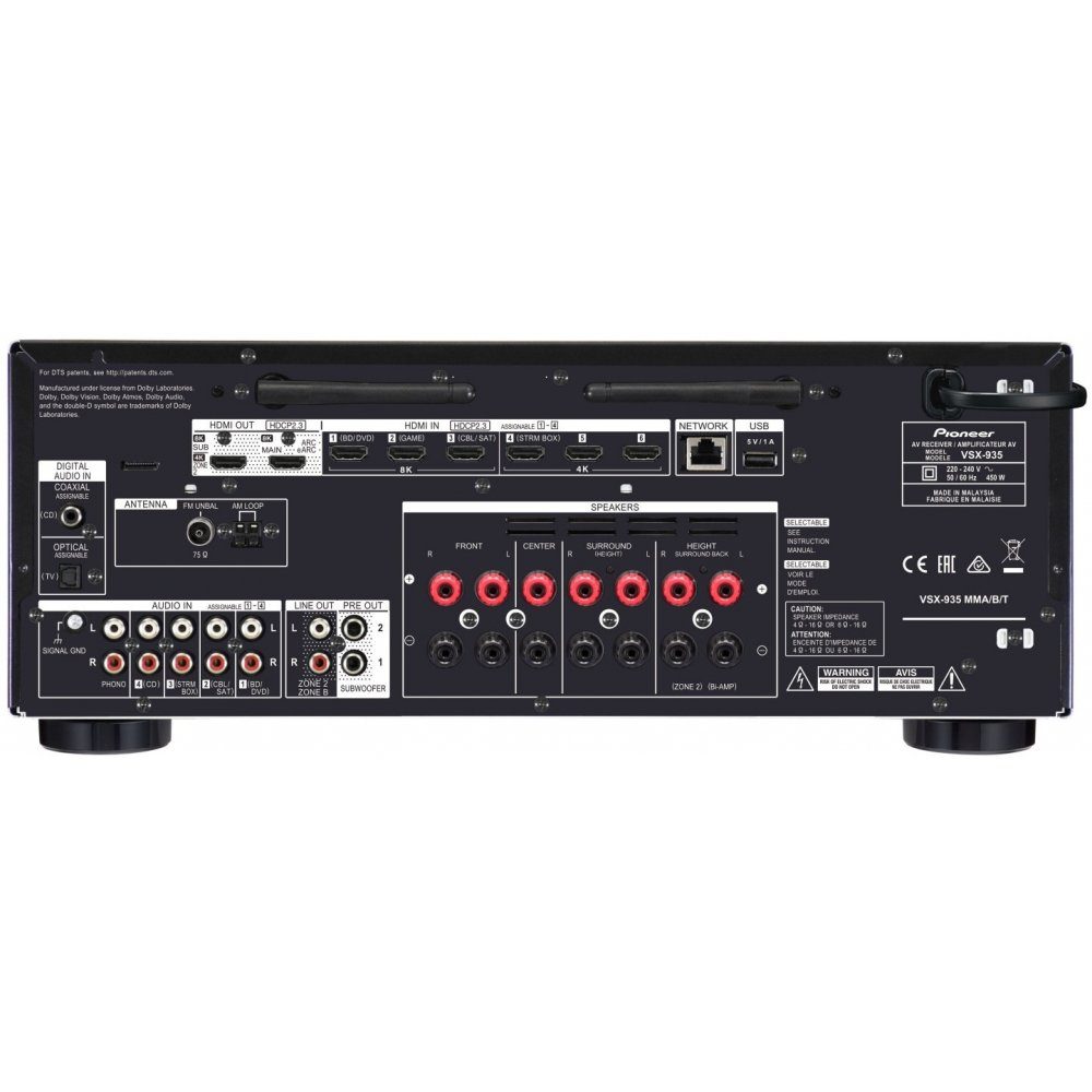 Pioneer VSX-935 Klang Effekt - Receiver - silber AV-Receiver