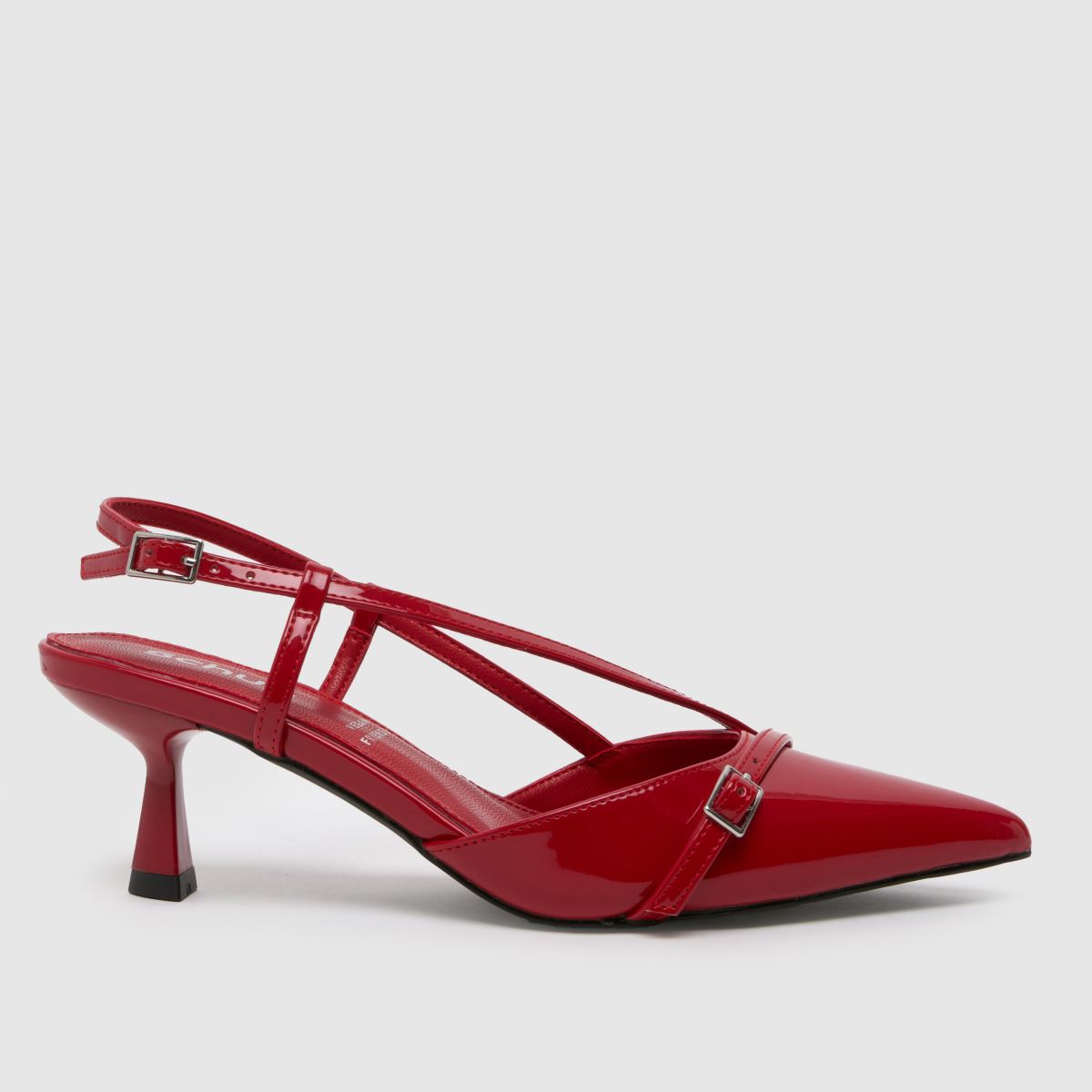 Schuh Sidney piros, slingback magassarkú cipő