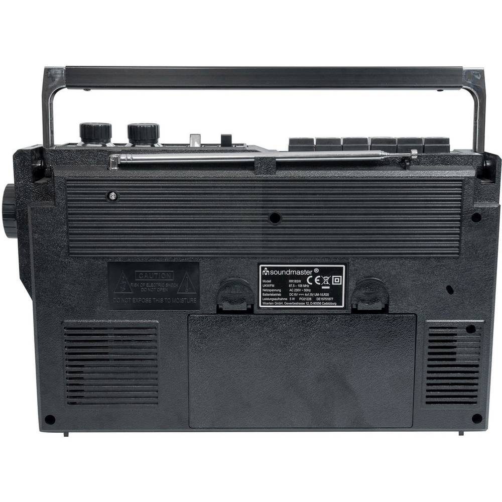 Soundmaster Retro Radio Kassetten Rekorder mit USB/SD Radio (Aufnahmefunktion)