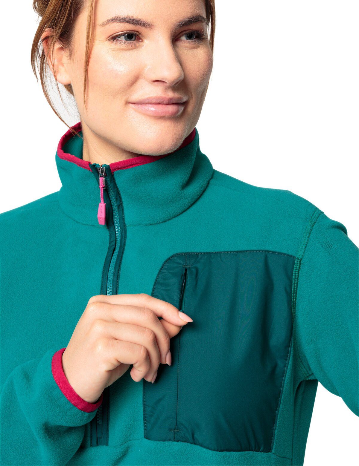 VAUDE Rundhalspullover Women's Rosemoor Fleece Halfzip (1-tlg) Green Shape
