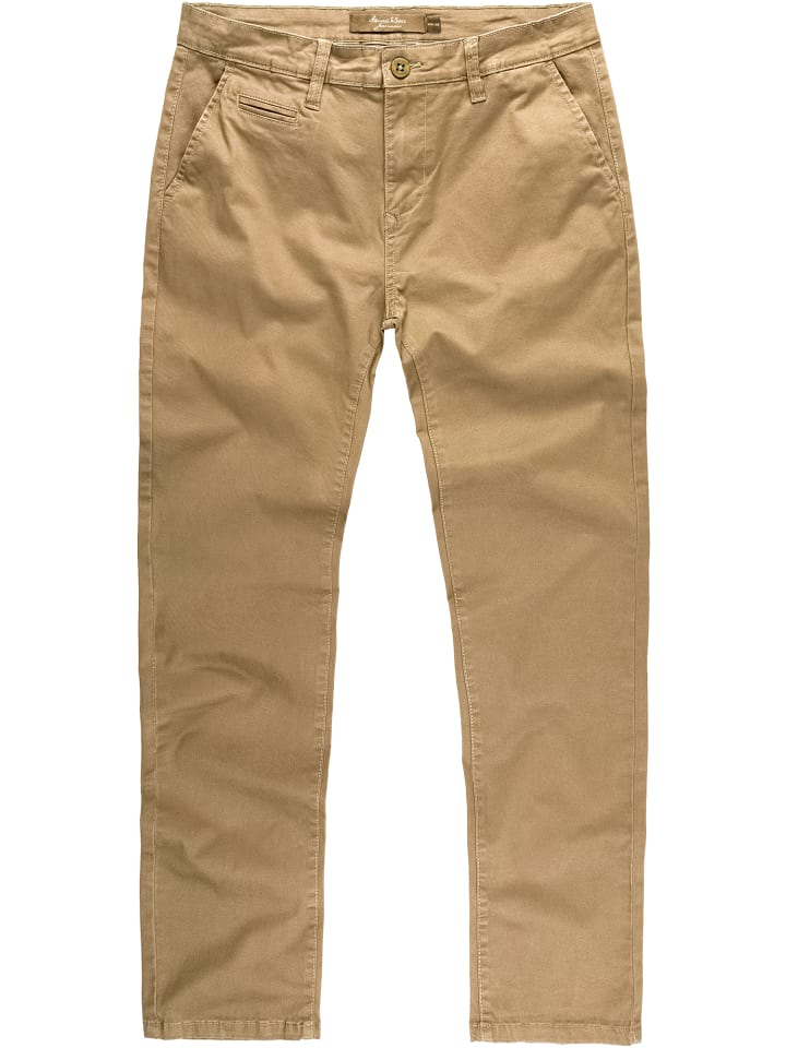 Amaci&Sons Slim Fit Chino mit Stretch ATLANTA in Beige günstig kaufen