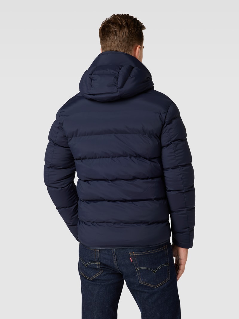 Steppjacke mit Kapuze Modell 'NEWTON' in marineblau