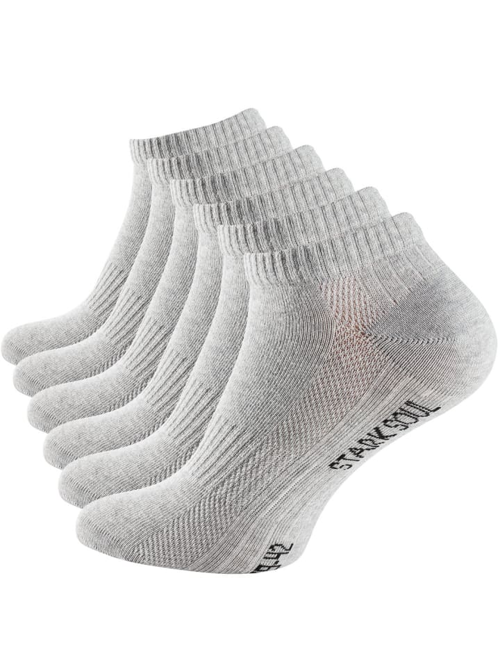 Stark Soul® Sneaker Socken 6 Paar Unisex in grau günstig kaufen