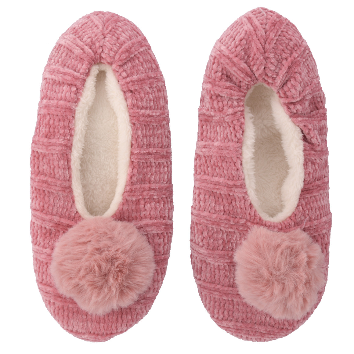 Damen Hausschuhe aus Chenille-Garn