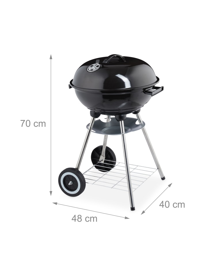 relaxdays Kugelgrill in Schwarz günstig kaufen onesize