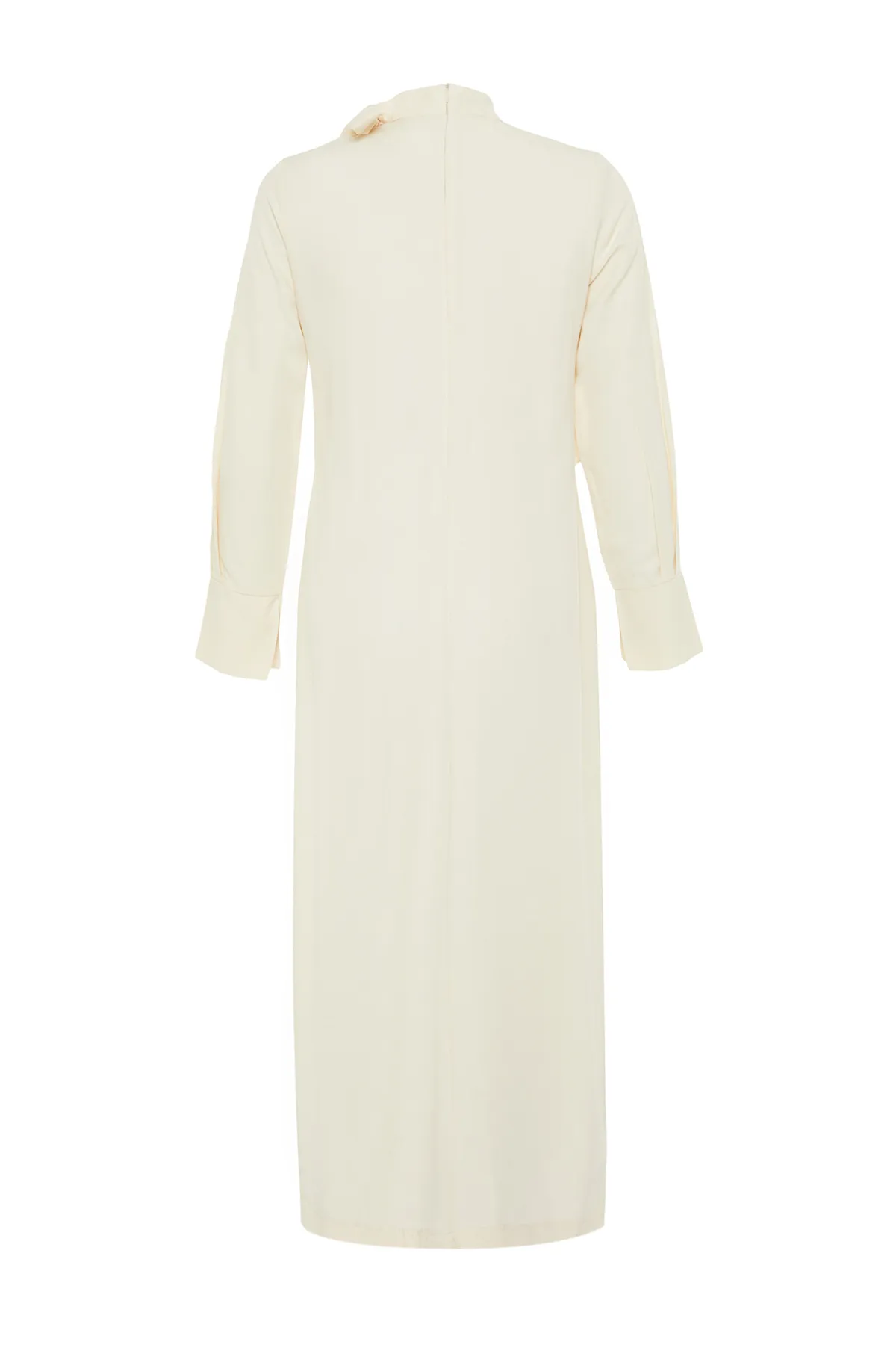 Trendyol Modest  Gewebtes Kleid mit Steinkragen und Bindedetail TCTSS23EB00283