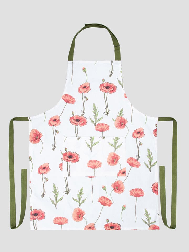 Homla Kochschürze ''Meadow Flowers'' in Weiß/ Rot/ Grün - (L)80 x (B)60 cm günstig kaufen onesize