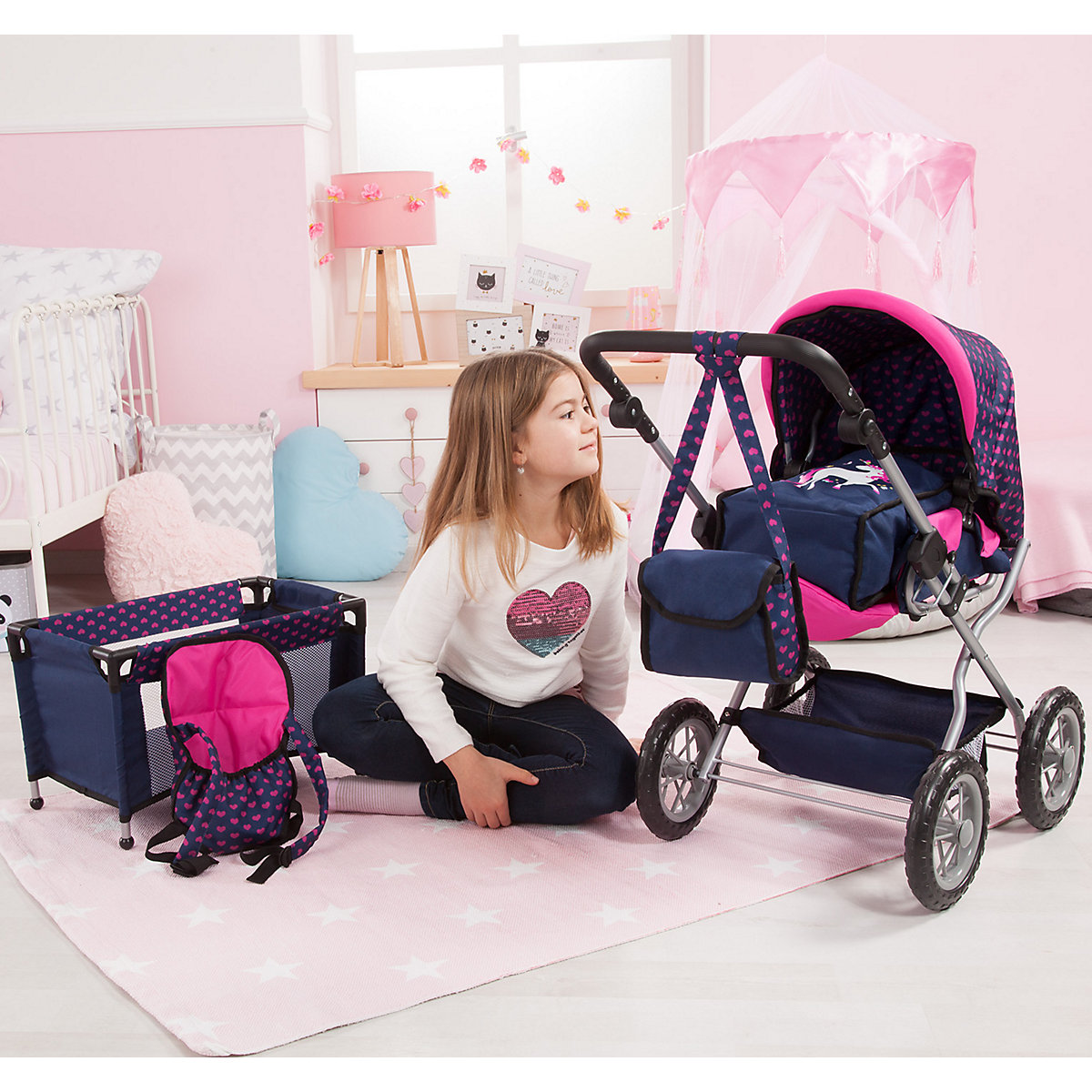 Kombi-Puppenwagen Grande Mega Set