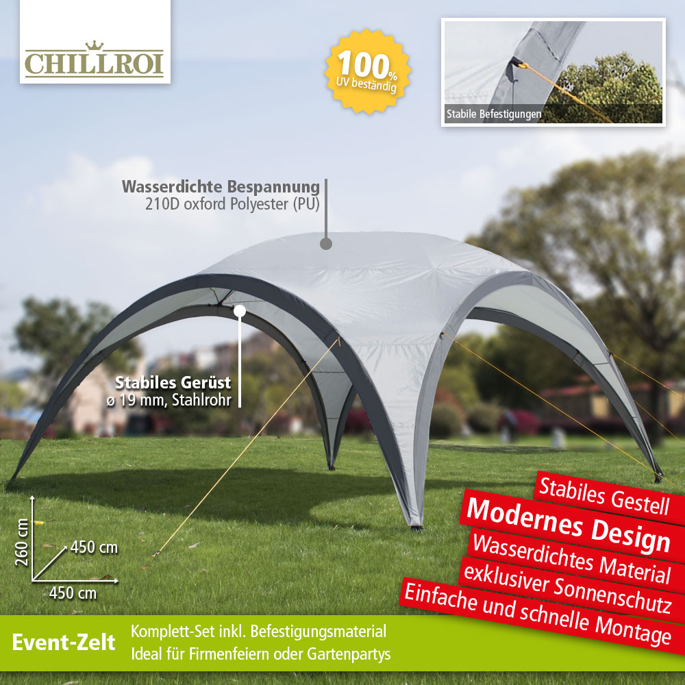 HC Home & Living XL Event-Zelt, Event Shelter, ca. 450 x 450 x 260 cm