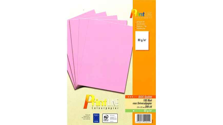 PrintLINE Colour-Universalpapier A4 rosa 80g/m²