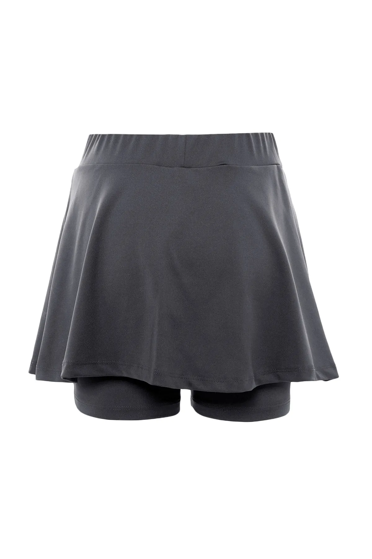 Trendyol Collection  Anthrazitfarbener 2-lagiger Tennis-Strick-Sport-Shorts-Rock mit Shorts innen TWOSS22SR00067