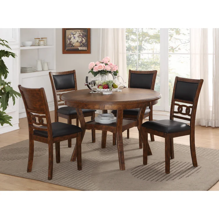 Round Solid Wood Dining Set