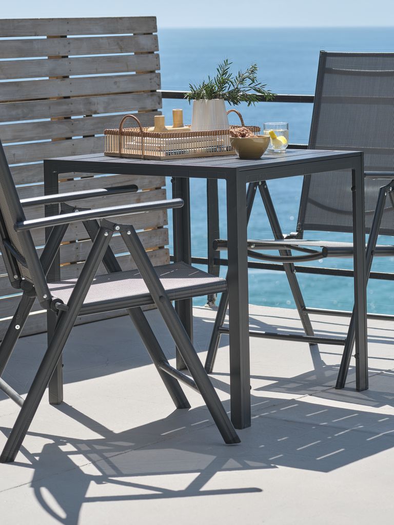 Mesa de jardim JERSORE JERSORE W70xL70 preta