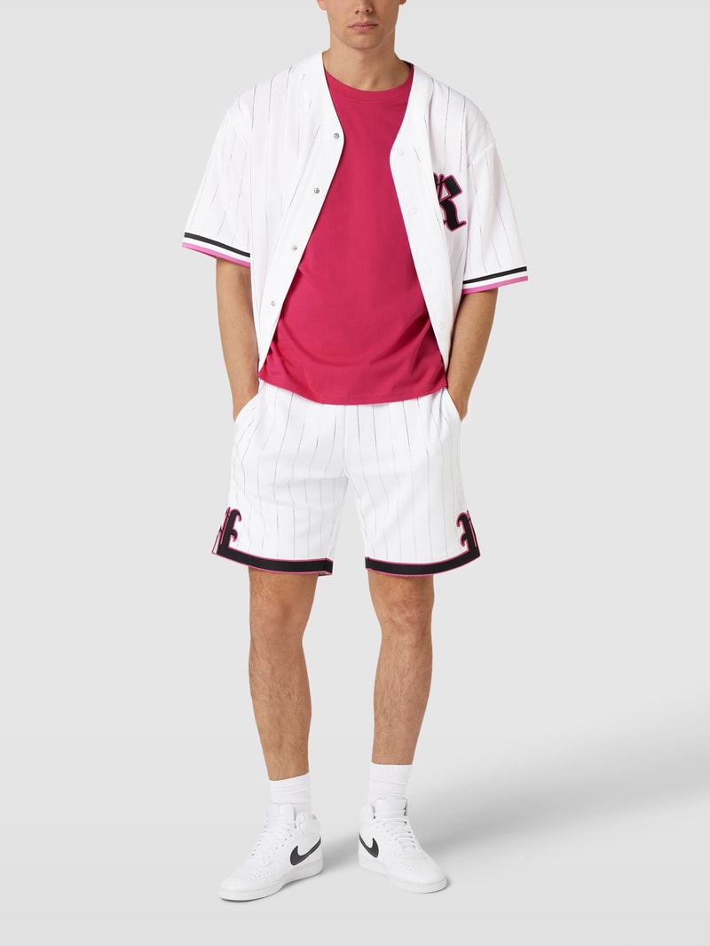 Shorts mit Strasssteinbesatz in weiß