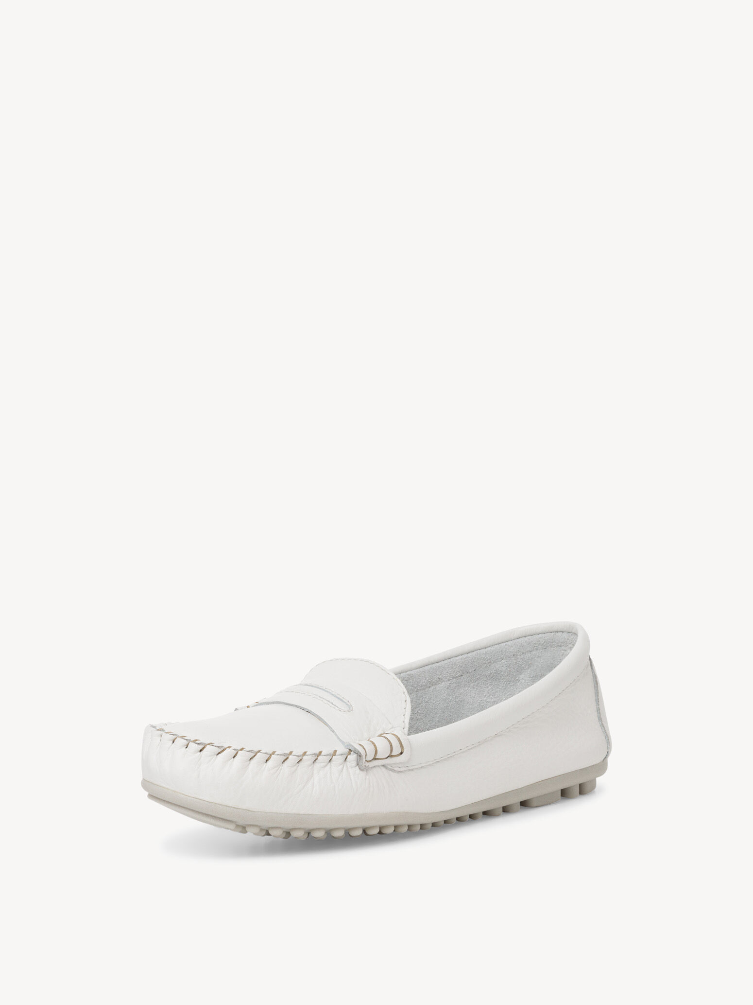 Mocassin en cuir - blanc